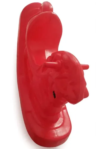 Gangorra Cavalinho de Balanço Infantil Vermelho - Plástico Resistente