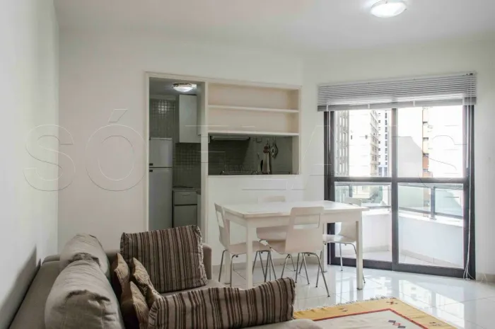 Apartamento com 02 dormitórios mobiliado e com serviços nos Jardins