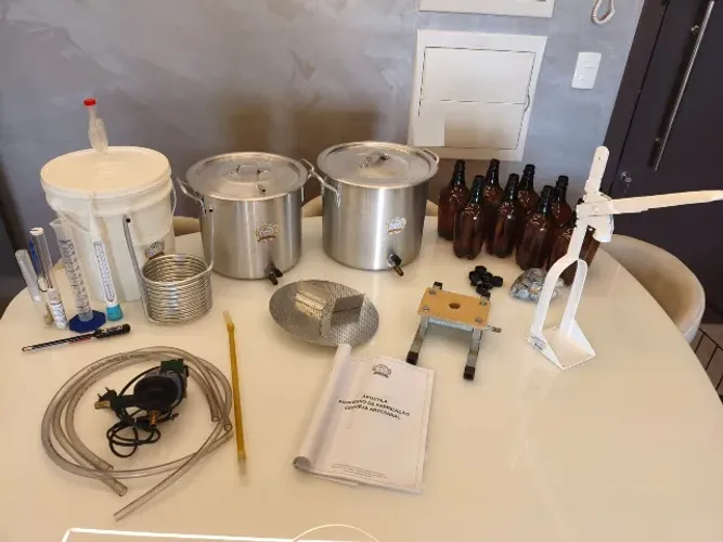 Kit Cervejeiro Alumínio Até 10L - Fabricação de Cerveja Artesanal