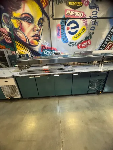 Balcão refrigerado Condimentadora 2,50m nova com garantia 