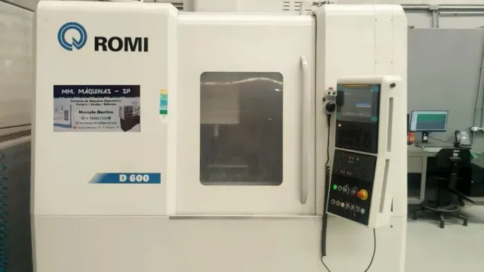 centro de usinagem romi d600ano 2022 comando fanuc oi mf plus 10000 rpm impecavel