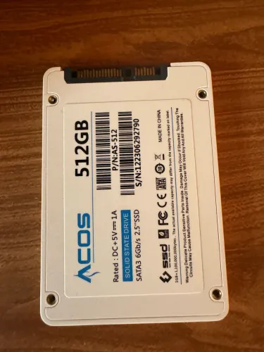 SSD sata 512gb saúde 100%.