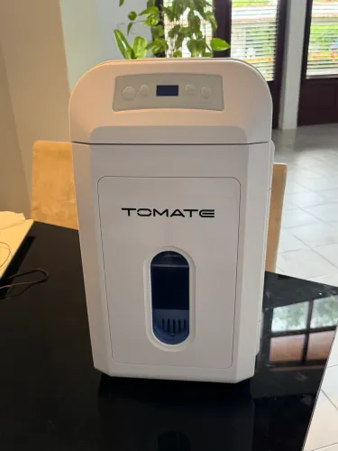 Mini Geladeira Portátil Tomate 28L Branco Frigobar 12V