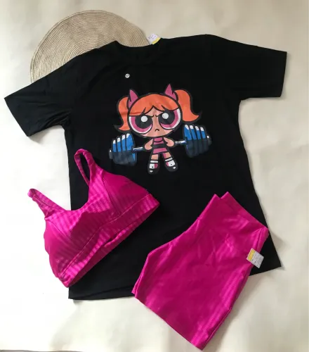 Roupa fitness academia feminina 3 peças 