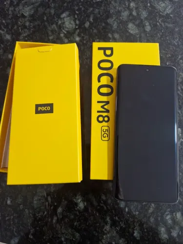 Poco M8 512 de Armazenamento, processador Snap Dragon 6, 8+8 Ram, Zero na caixa.