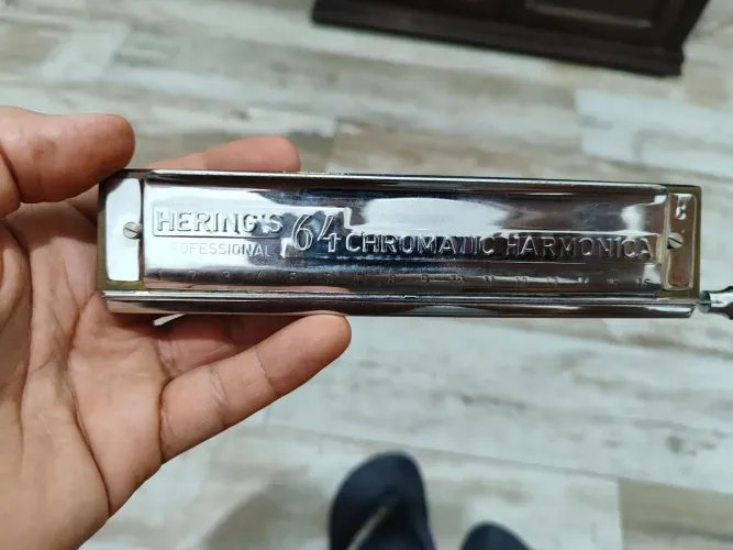 Gaita Cromática Hering Professional 64 Vozes - Excelente Estado
