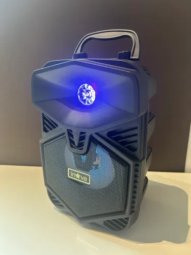 CAIXA DE SOM BLUETOOTH INOVA COM LED ENTRADA PRA MICROFONE