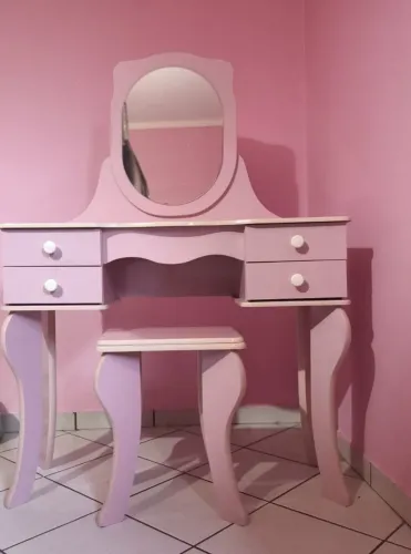 Penteadeira infantil rosa