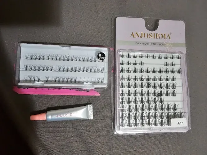Kit Cílios Postiços - Anime Lash + Cola Anjosirma e Tufinhos 8mm