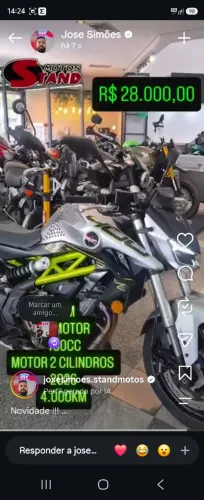 SBM QJmotos 400 S 2026 4 mil km 28.000,00