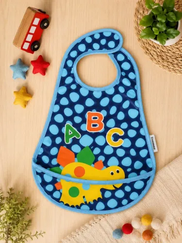 Babador Infantil Impermeável Com Bolso Coletor