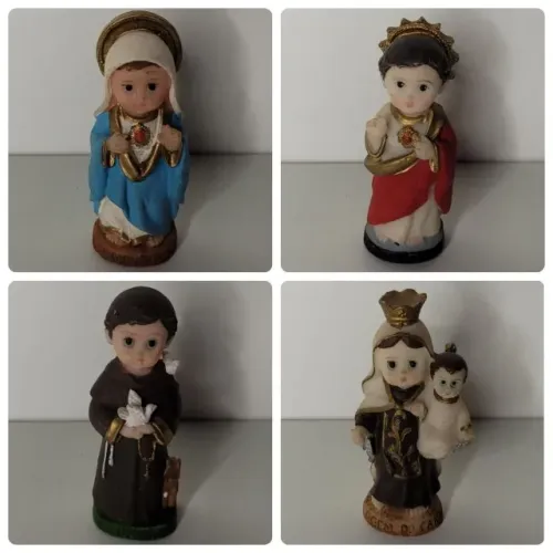 4 Imagens São Francisco de Assis, Nossa Senhora do Carmo, Sagrado Coração de Maria e Jesus