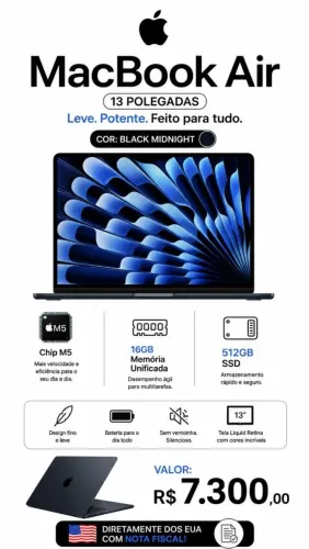MacBook Air 13" - 16 GB RAM | 512 GB SSD | Midnight