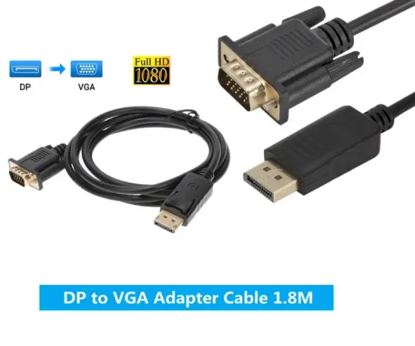 Cabo Conversor DisplayPort para VGA 1.8M