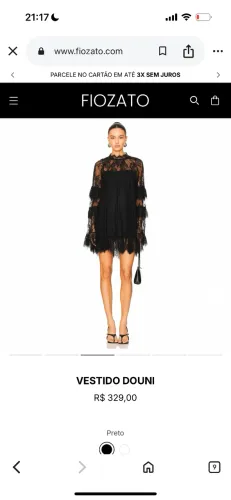 Vestido Fiozato Renda
