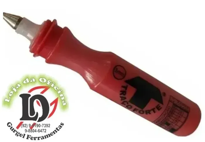 Marcadores Industrial Caneta Riscador Vermelho 60ml 2mm