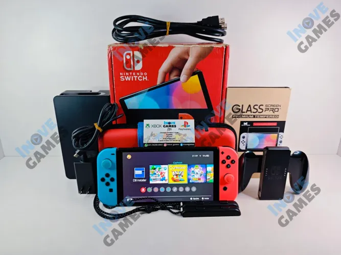 Nintendo Switch OLED 128GB Desbloqueado Seminovo + Brinde | Aceito Cartão!!!