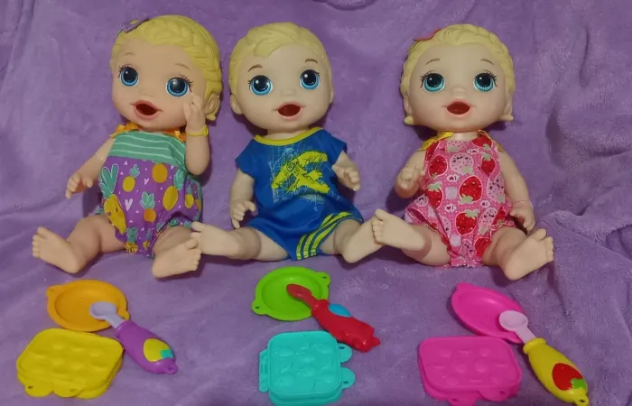Kit Baby Alive Trigêmeos (comem massinha)