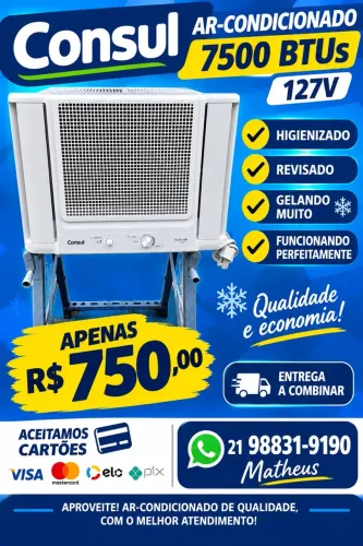 Ar-condicionado cônsul 7500btus 127v