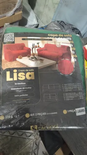 Capa em malha c elástico nova p sofa de 2 lugares 