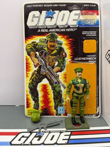 Gi Joe Leatherneck v1 - 1986 - Comandos em ação - cartela oroginal
