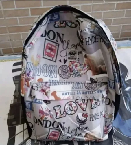 mochila estampada unissex tamanho grande