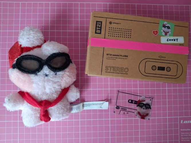 Pelúcia BT21 Cooky Plush coleção BT21 Minini Stereo Collection (item oficial)