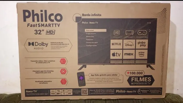 TV PHILCO 32 SMART LACRADA, COM NOTA FISCAL