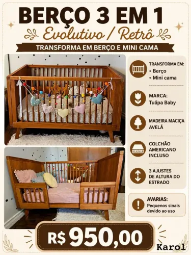 Berço infantil ótimo estado