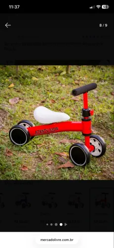 Bicicleta de equilíbrio 