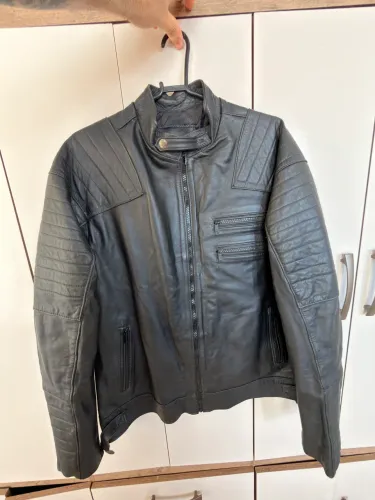 Jaqueta de couro legítimo bovino, masculina