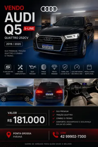 Audi Q5 Black 2.0 TFSI Quattro S Tronic 2020