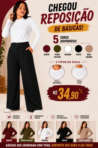 BLUSA BÁSICA TÉRMICA FEMININA