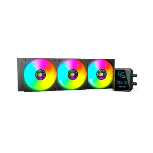 Water Cooler Aerion Aeris 300 Black, 360mm, Intel LGA1851 e AMD AM5 - WZetta