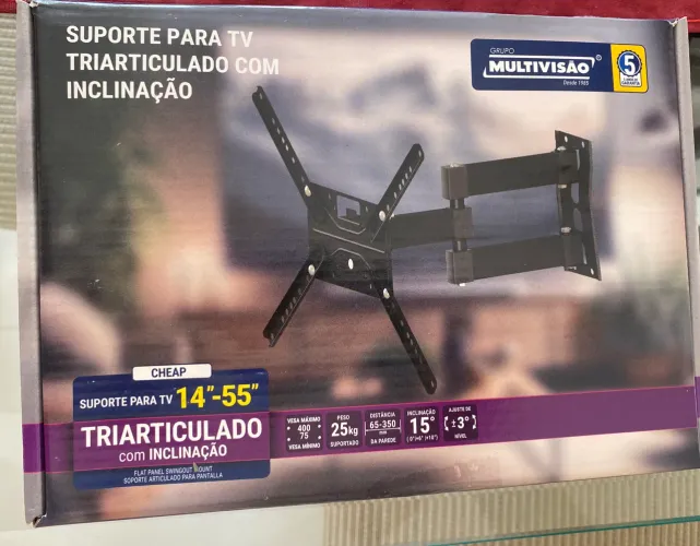 Suporte de tv tri articulado Novo. Vendo ou troco