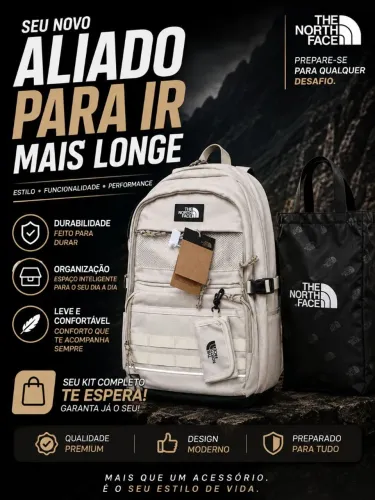 Mochila the north face bege