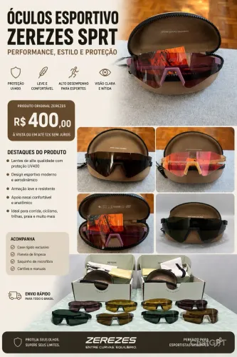 Oculos Zezeres esportivos SPRT