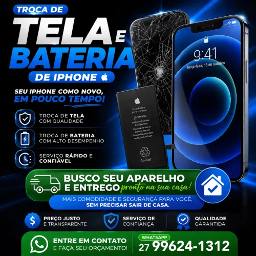 Busco seu iPhone quebrado e devolvo como novo!