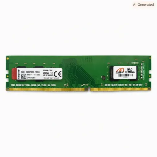 Memória RAM Kingston DDR4 4GB 2400MHz KVR24N17S6/4 Seminova Compatível com Desktop PC pode