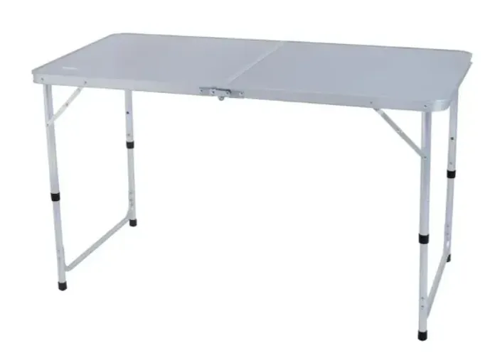 MESA DOBRÁVEL 1,20 X 0,60, SUPORTA 40KG , PÉS REGULÁVEIS BRANCA