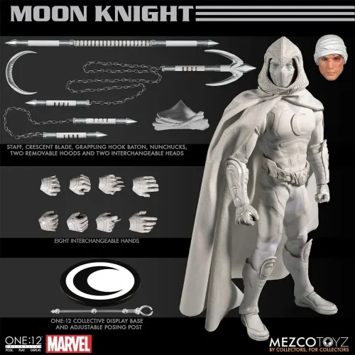 Mezco One:12 Moon Knight Marvel Action Figure 1:12 Cavaleiro da Lua