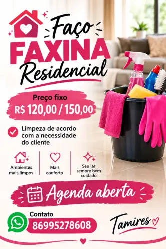 Faço Faxina residencial