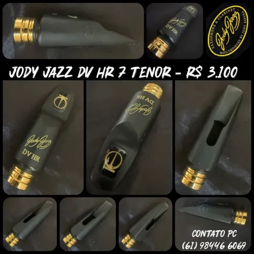 ? Boquilha Jody Jazz DV HR - Sax Tenor - Abertura 7 - Novíssima ? 