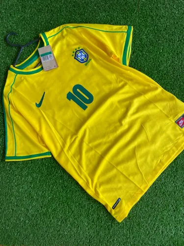 Camisa retrô seleção brasileira 1998 Rivaldo 10