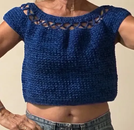 Blusa trico azul royal P