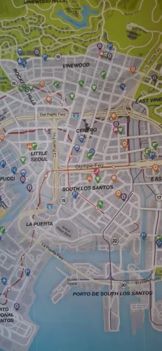 Mapa Original GTA 5 (Los Santos) Xbox, Playstation