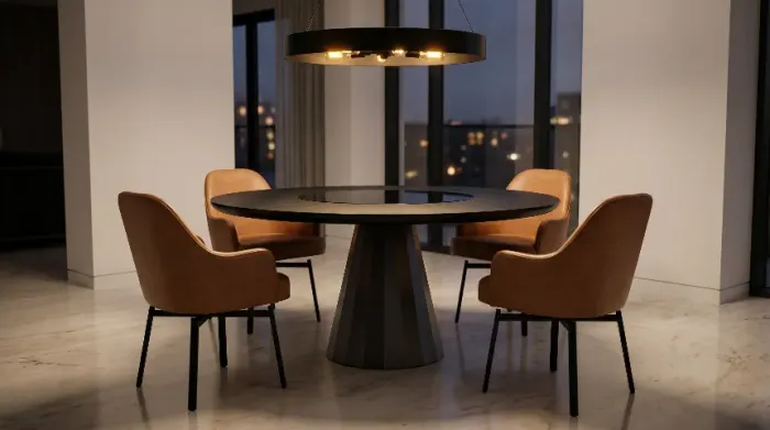 Mesa de Jantar 6 Lugares + buffet + 2 Poltronas + Duas estantes - Alto padrão, impecável