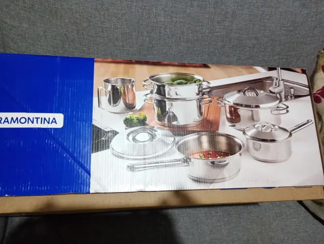 Vendendo conjunto de panelas inox Tramontina solar 