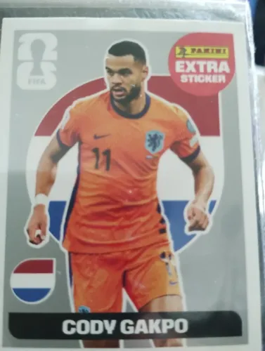 Figurinha Cody Gakpo Legend Extra Sticker Prata Copa 2026