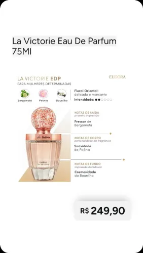 Vendo colônia Eudora